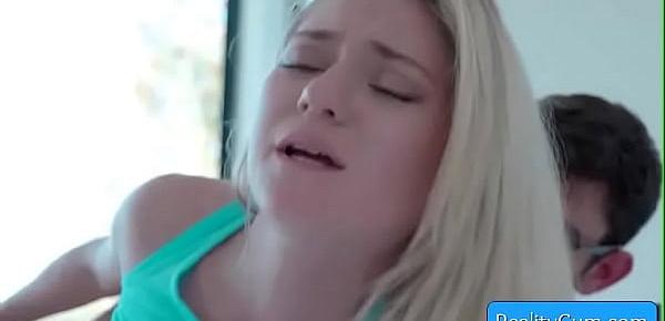  Sensual natural big boobed blonde teen Chloe Foster enjoy massive cock in her juicy wet cunt deep and hard